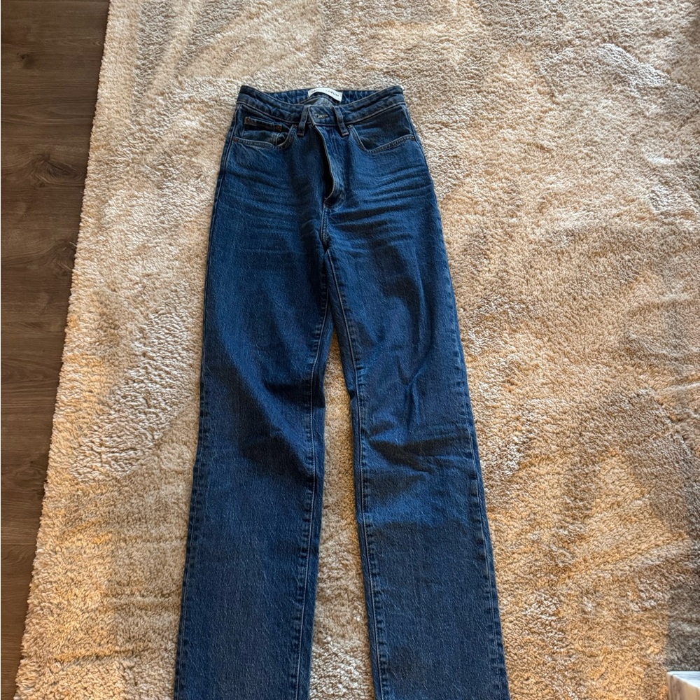 Denim Forum Women's Straight Leg Jeans - Dark Blue